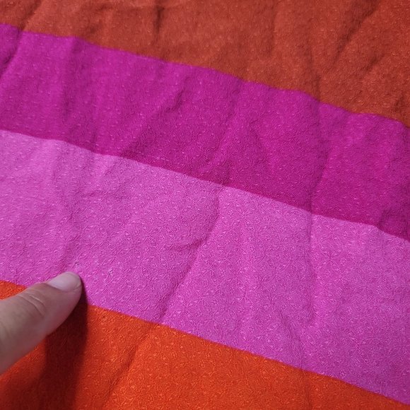 Ava & Viv Pink Colorblock Keyhole Back Layered Tank Top Womens Plus Size 1X - Picture 3 of 4